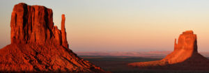 sunset over monument valley